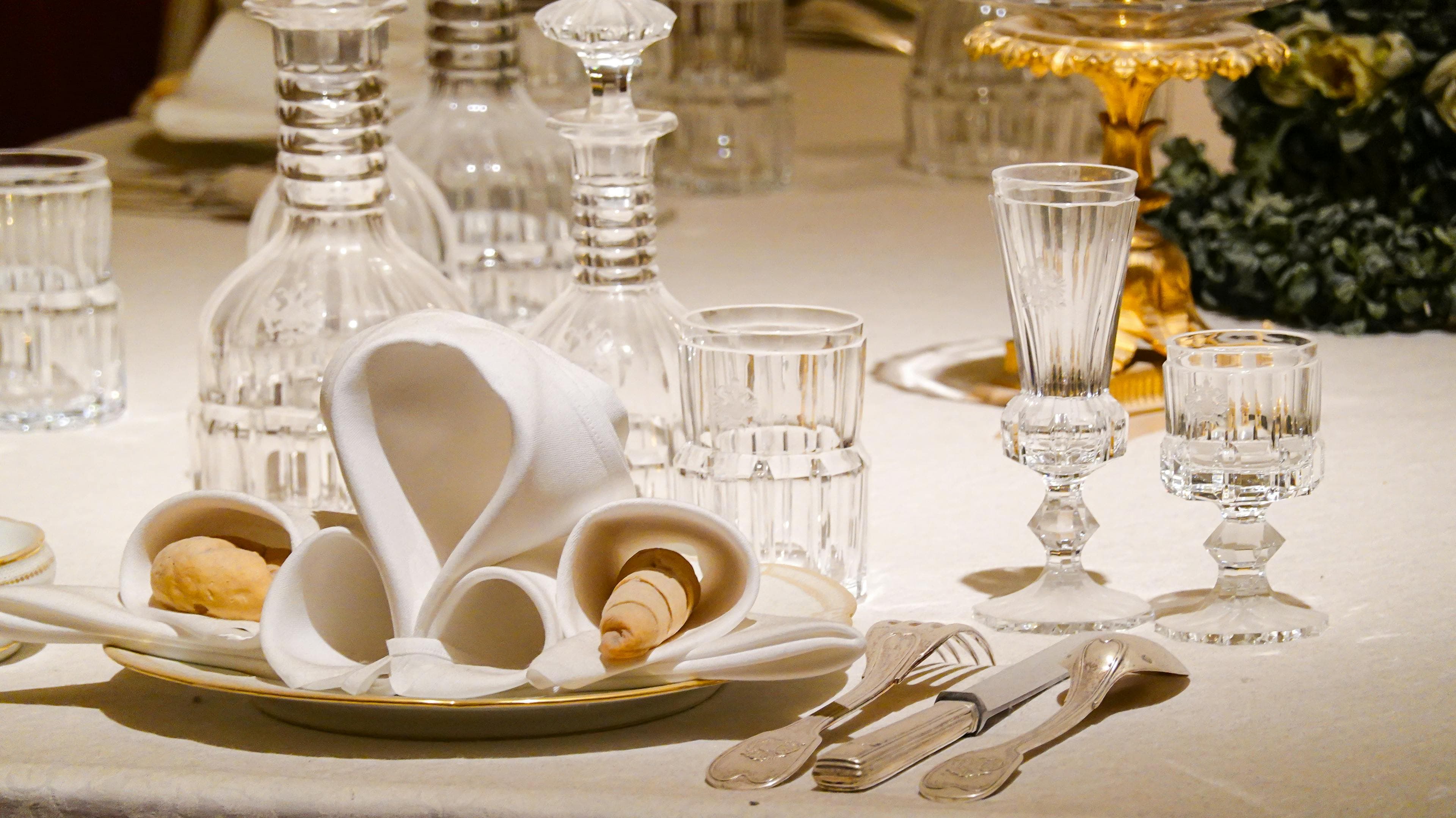 Private residence table set for a discreet evening